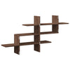Vegghylle brun eik 124,5x18x60,5 cm konstruert tre