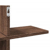 Vegghylle brun eik 124,5x18x60,5 cm konstruert tre