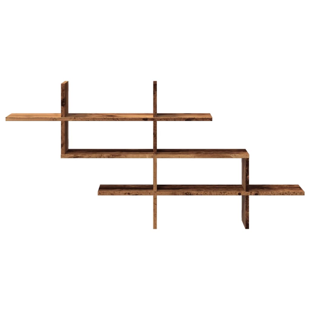 Vegghylle gammelt tre 124,5x18x60,5 cm konstruert tre