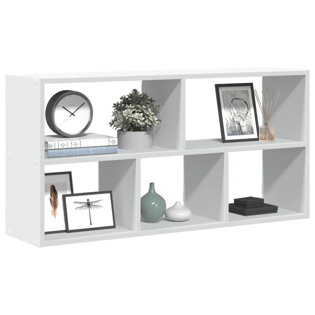 Vegghylle hvit 100x25x50 cm konstruert tre vidaXL