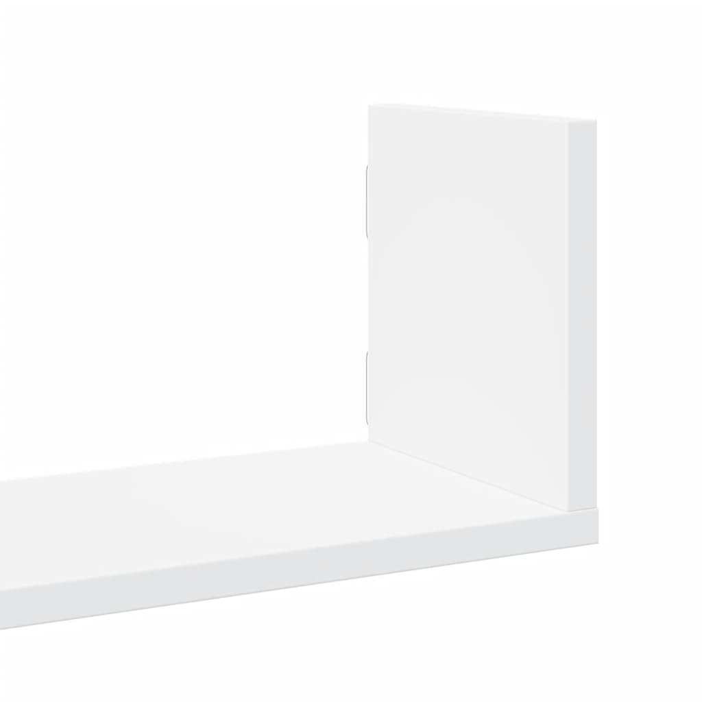 Vegghyller 3 stk hvit 58x18x18 cm konstruert tre
