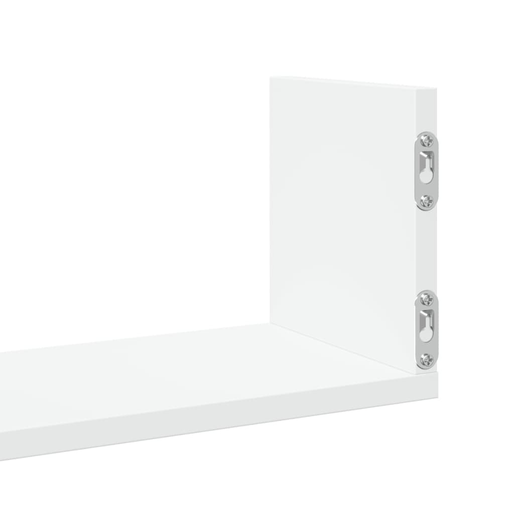 Vegghyller 3 stk hvit 80x18x18 cm konstruert tre