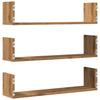 Vegghyller 3 stk artisan eik 80x18x18 cm konstruert tre