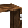 Vegghylle røkt eik 159x18x66 cm konstruert tre