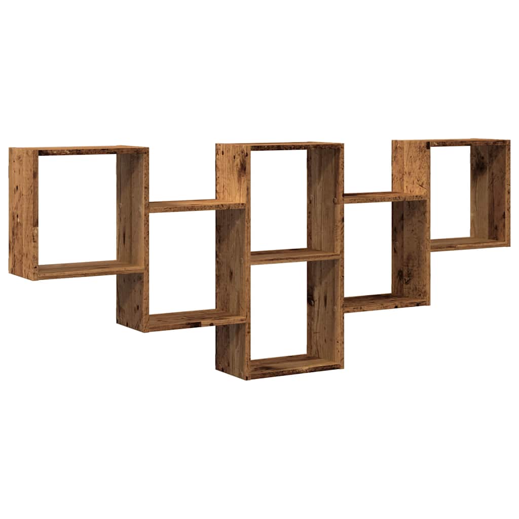 Vegghylle gammelt tre 159x18x66 cm konstruert tre vidaXL