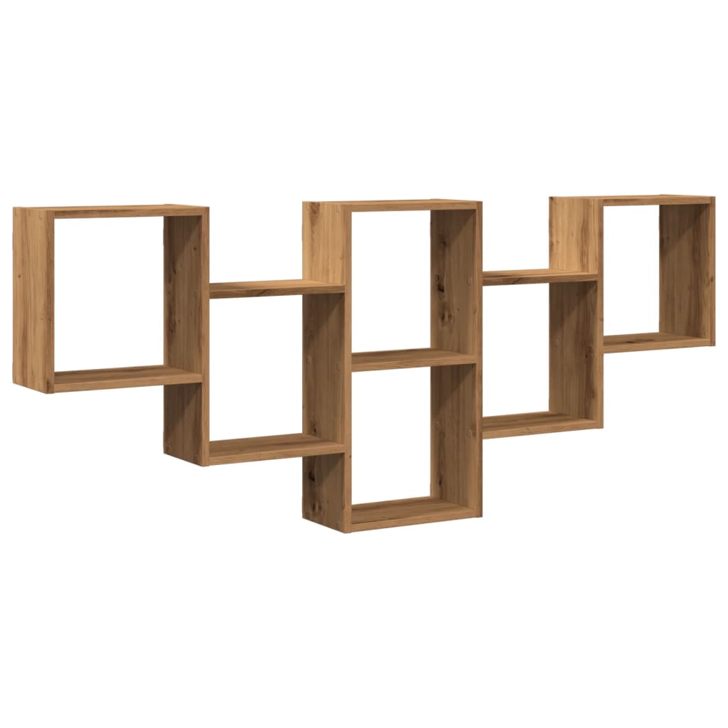 Vegghylle artisan eik 159x18x66 cm konstruert tre