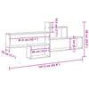 Vegghylle hvit 167,5x18x68 cm konstruert tre