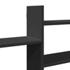 Vegghylle svart 167,5x18x68 cm konstruert tre