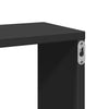 Vegghylle svart 167,5x18x68 cm konstruert tre