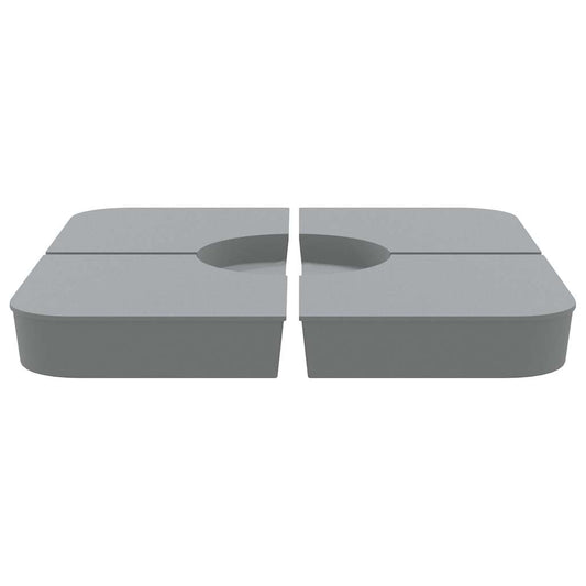 Parasollbasesett 4 stk for parasoller med kryssfot 100 kg PP