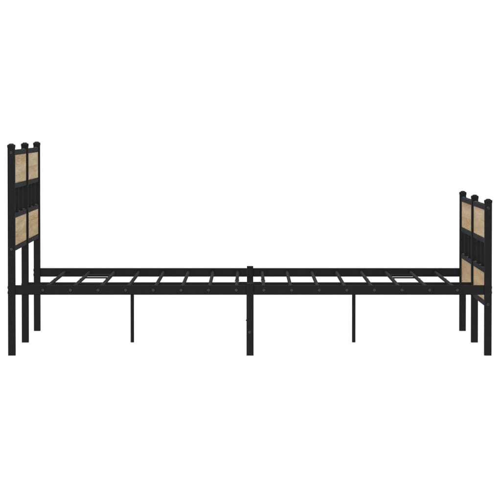 Sengeramme i metall uten madrass sonoma eik 150x200 cm