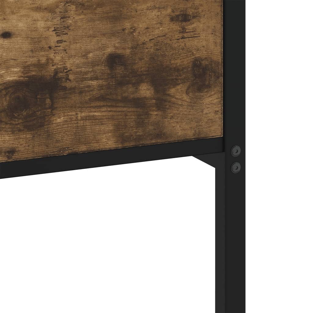 Sengeramme i metall uten madrass røkt eik 180x200 cm