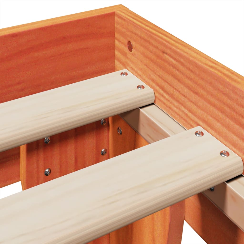 Sengeramme uten madrass brun 150x200 cm heltre furu