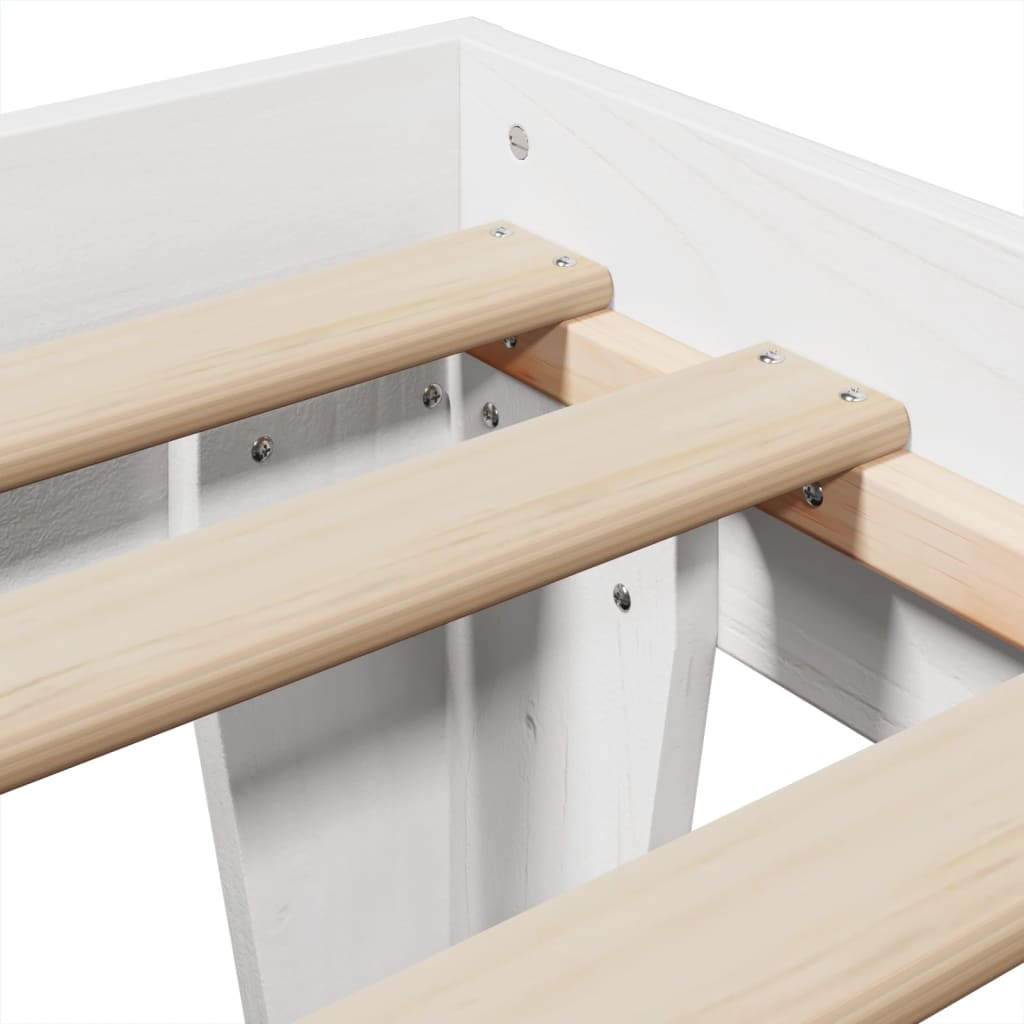 Sengeramme uten madrass hvit 100x200 cm heltre furu