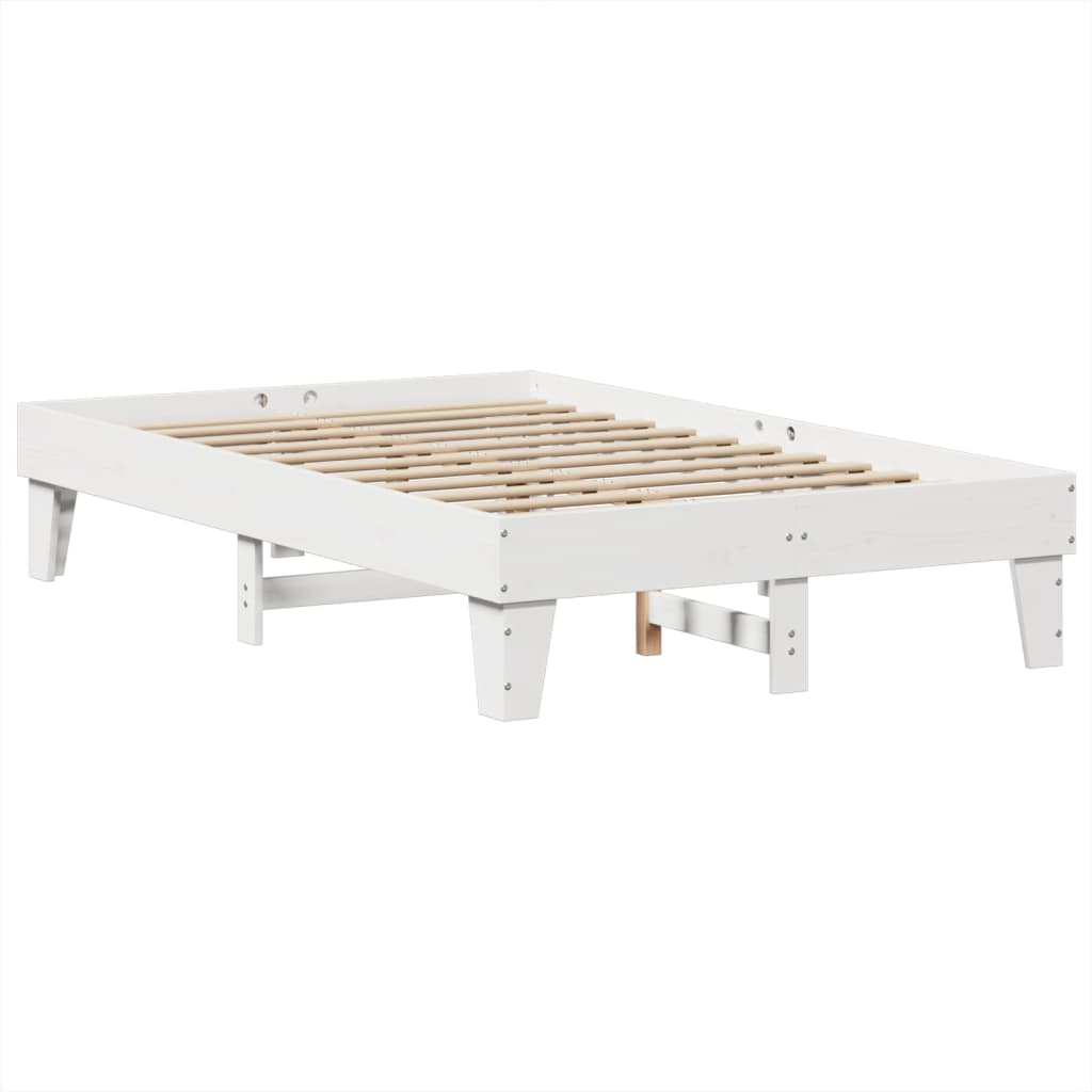 Sengeramme uten madrass hvit 135x190 cm heltre furu