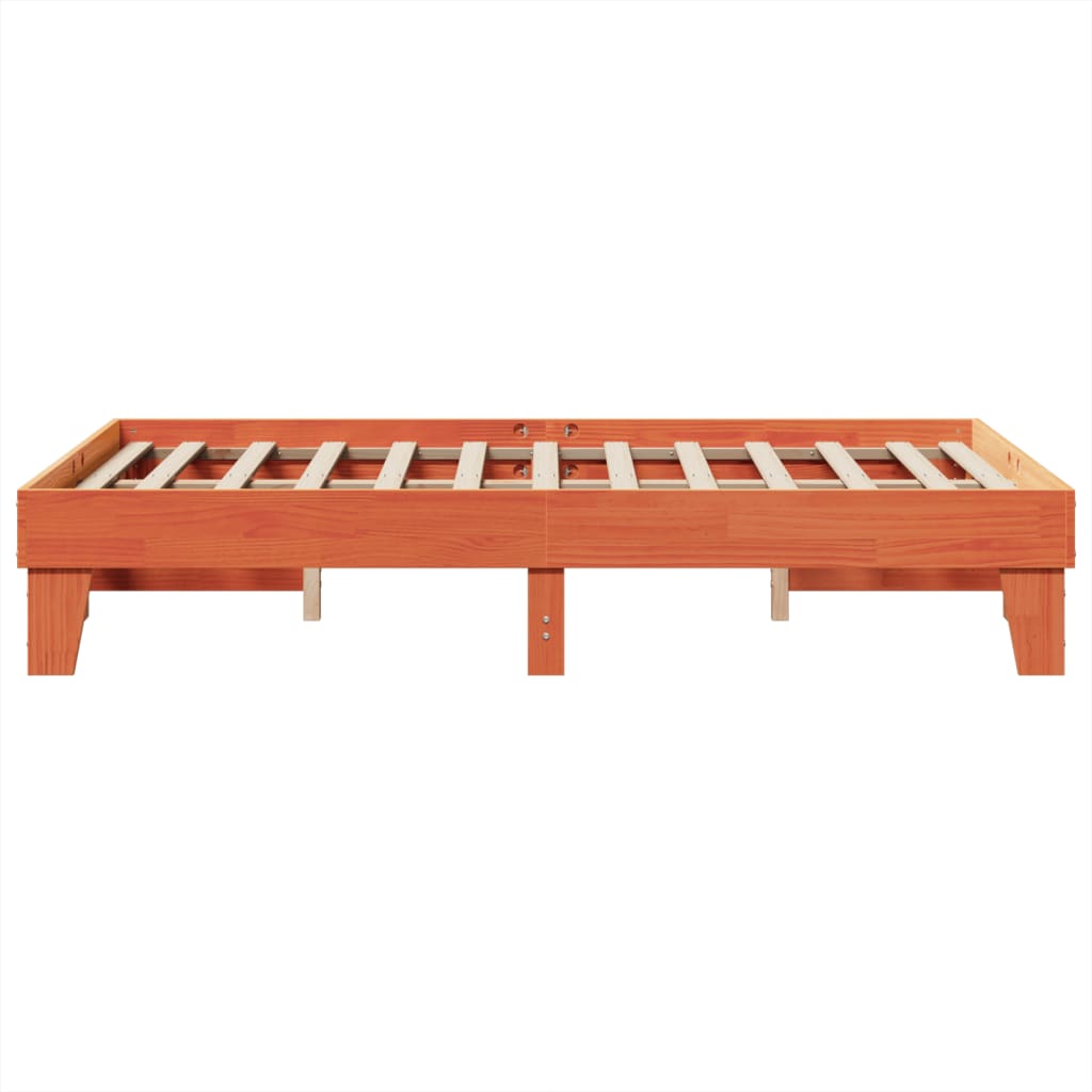 Sengeramme uten madrass brun 135x190 cm heltre furu