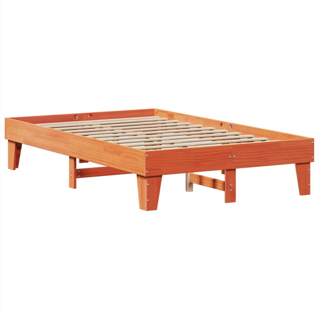 Sengeramme uten madrass brun 135x190 cm heltre furu