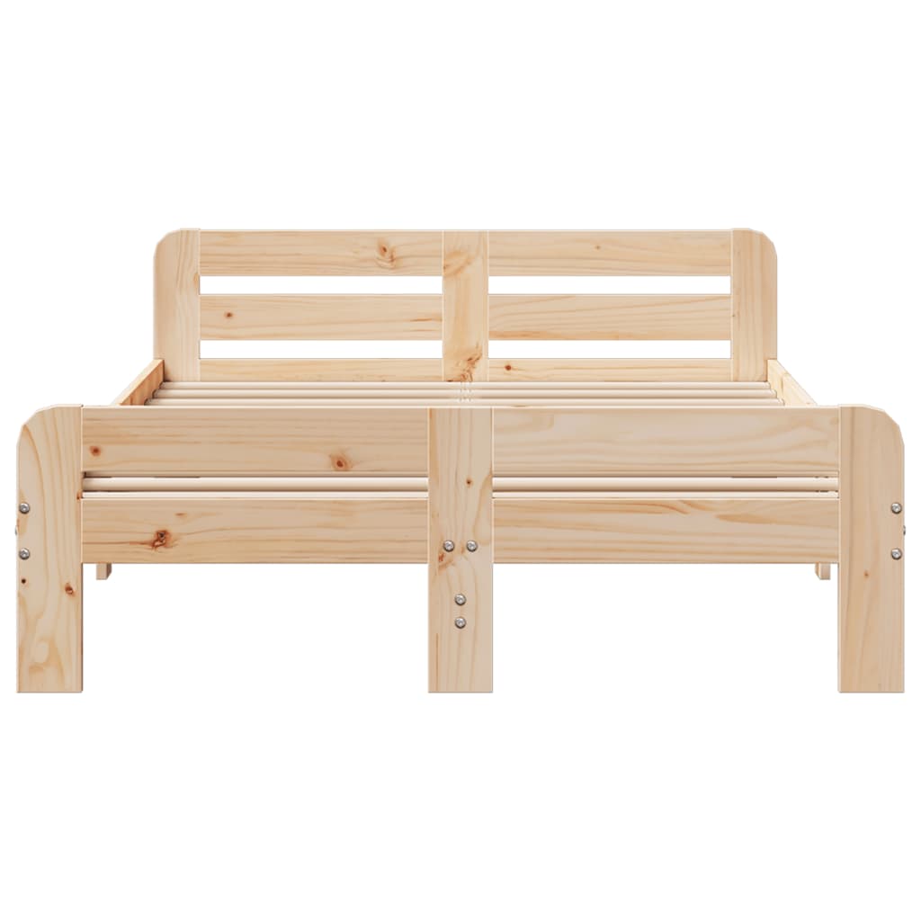 Sengeramme med madrass 200x200 cm heltre furu