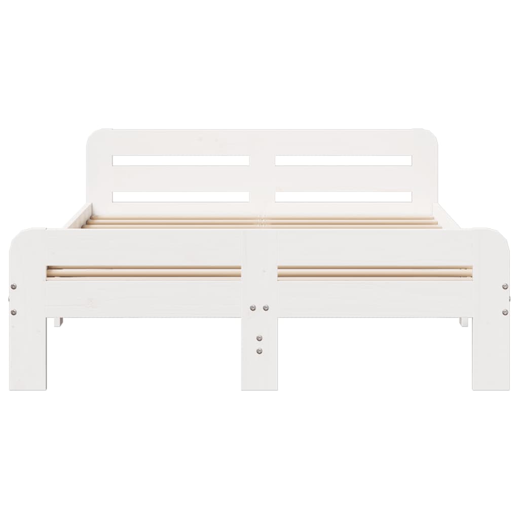 Sengeramme uten madrass hvit 180x200 cm heltre furu