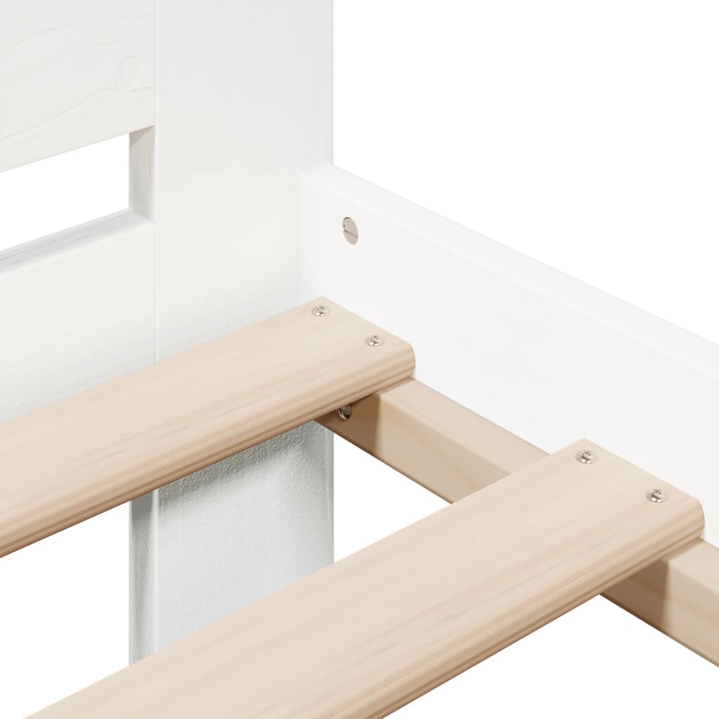 Sengeramme uten madrass hvit 135x190 cm heltre furu