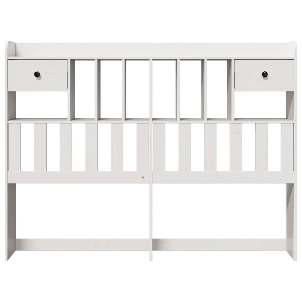 Hodegavl med oppbevaring hvit 140 cm heltre furu