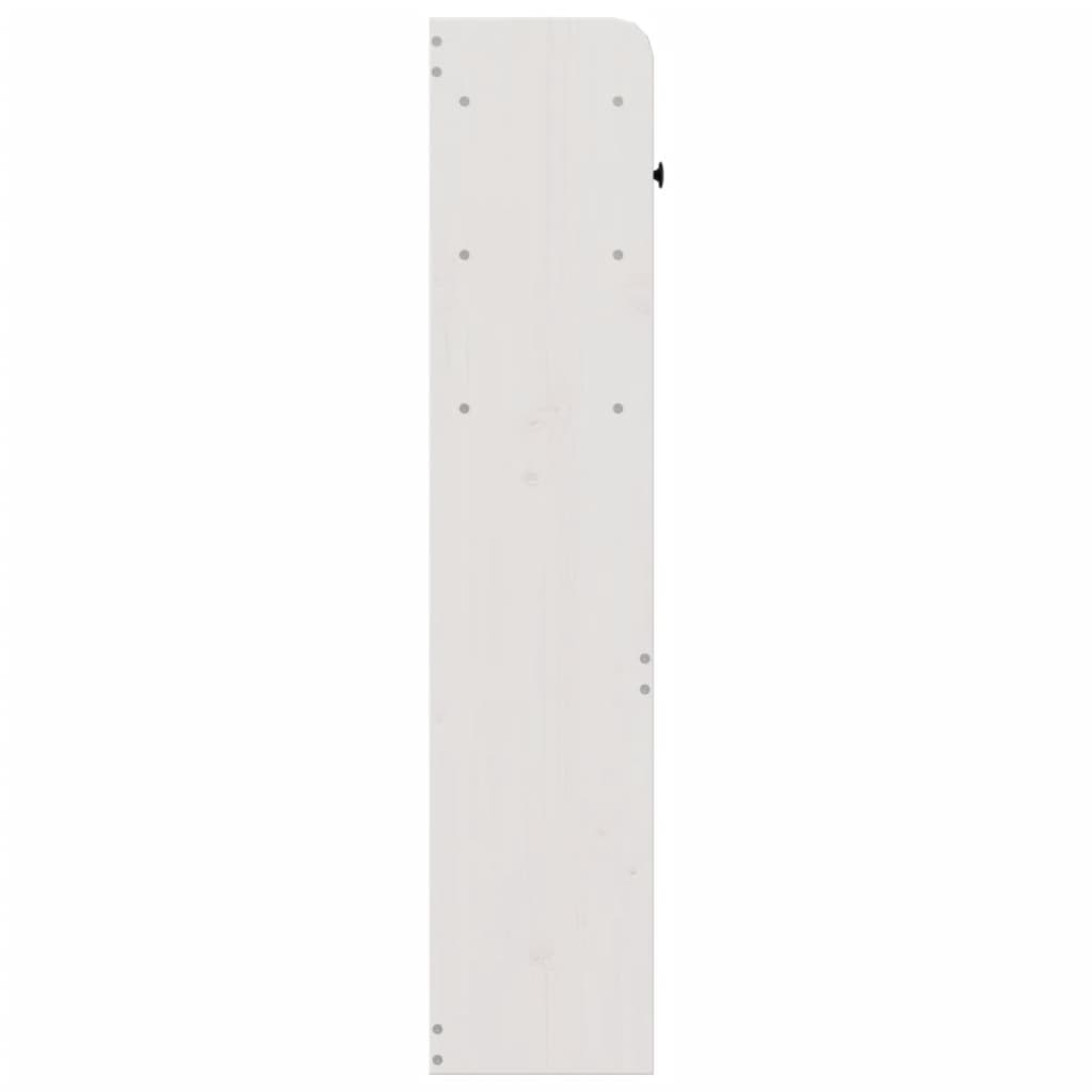 Hodegavl med oppbevaring hvit 140 cm heltre furu