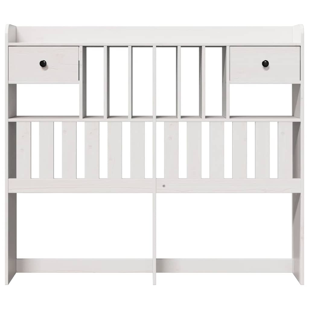 Hodegavl med oppbevaring hvit 135 cm heltre furu