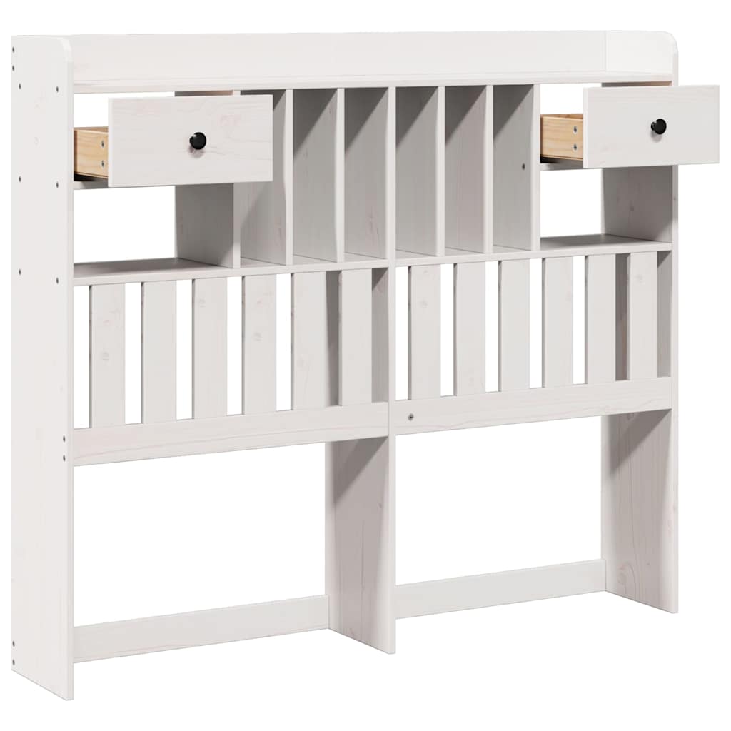 Hodegavl med oppbevaring hvit 135 cm heltre furu