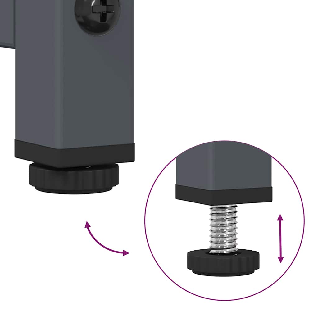 Nattbord antrasitt 36x39x60,5 cm kaldvalset stål