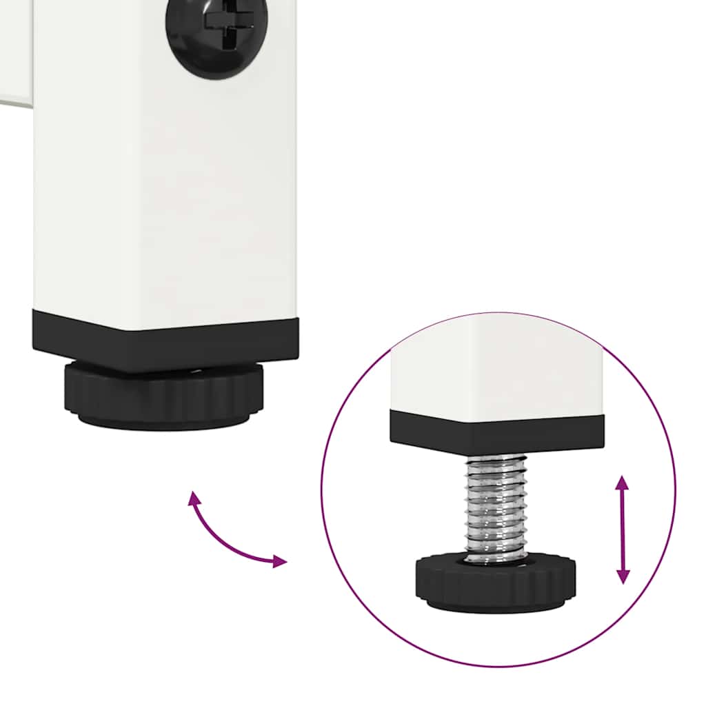 Nattbord hvit 36x39x60,5 cm kaldvalset stål