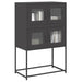 Highboard Sort 68x39x107 cm Stål