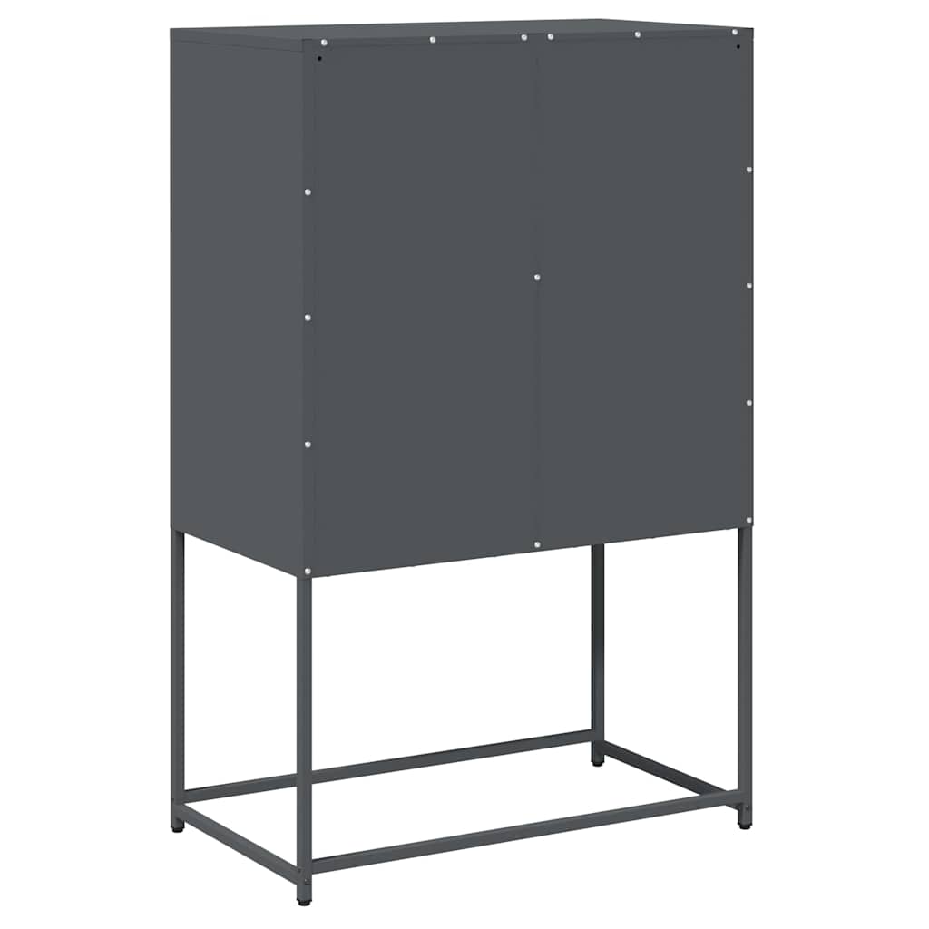 Highboard Antrasitt 68x39x107 cm Stål