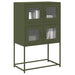 Highboard Olivengrønn 68x39x107 cm Stål