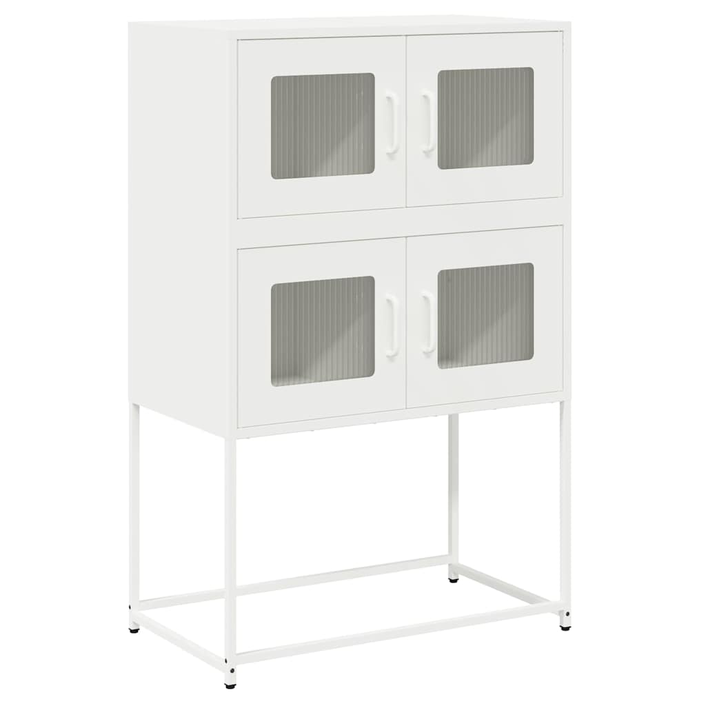 Highboard Hvit 68x39x107 cm Stål