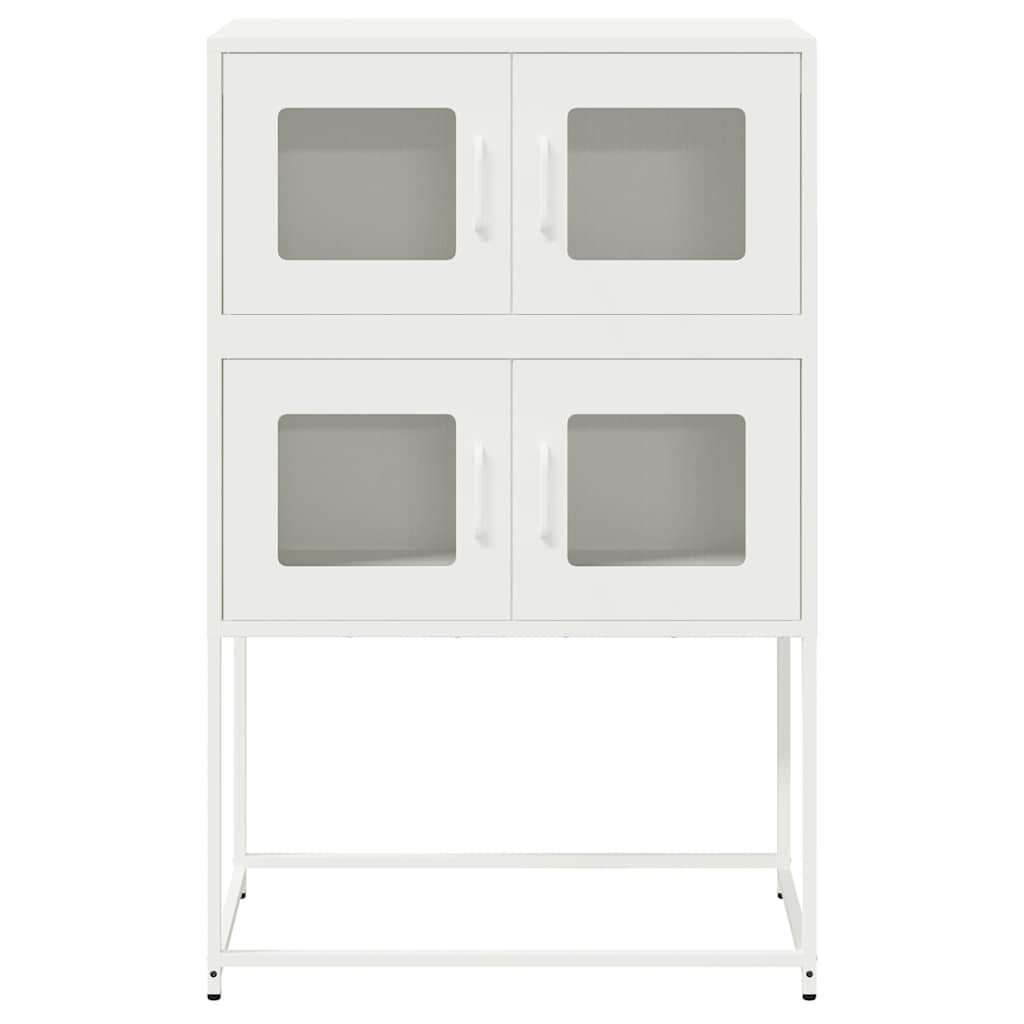 Highboard Hvit 68x39x107 cm Stål