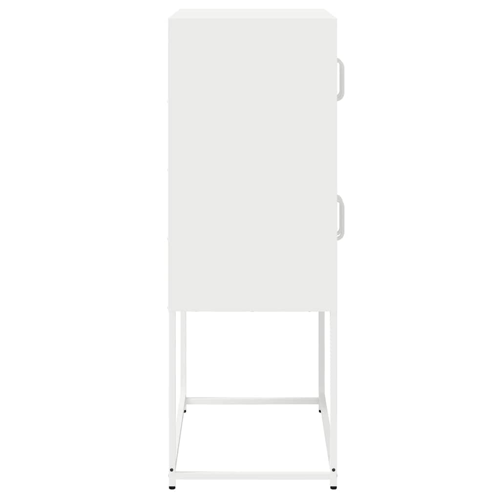 Highboard Hvit 68x39x107 cm Stål