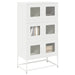 Highboard hvit 68x39x123 cm stål