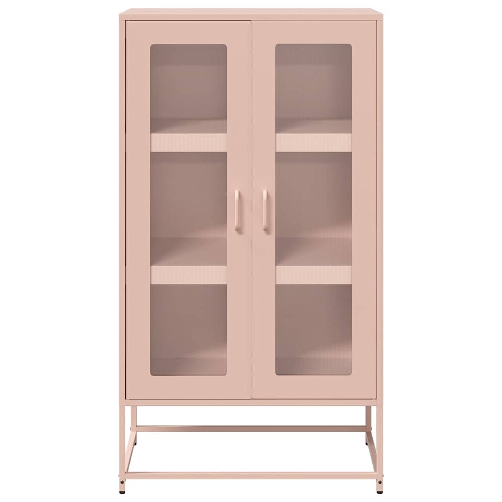 Highboard rosa 68x39x123 cm stål