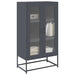 Highboard antrasitt 68x39x123 cm stål