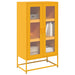 Highboard sennepsgul 68x39x123 cm stål