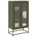 Highboard olivengrønn 68x39x123 cm stål