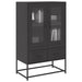 Highboard svart 68x39x111,5 cm stål