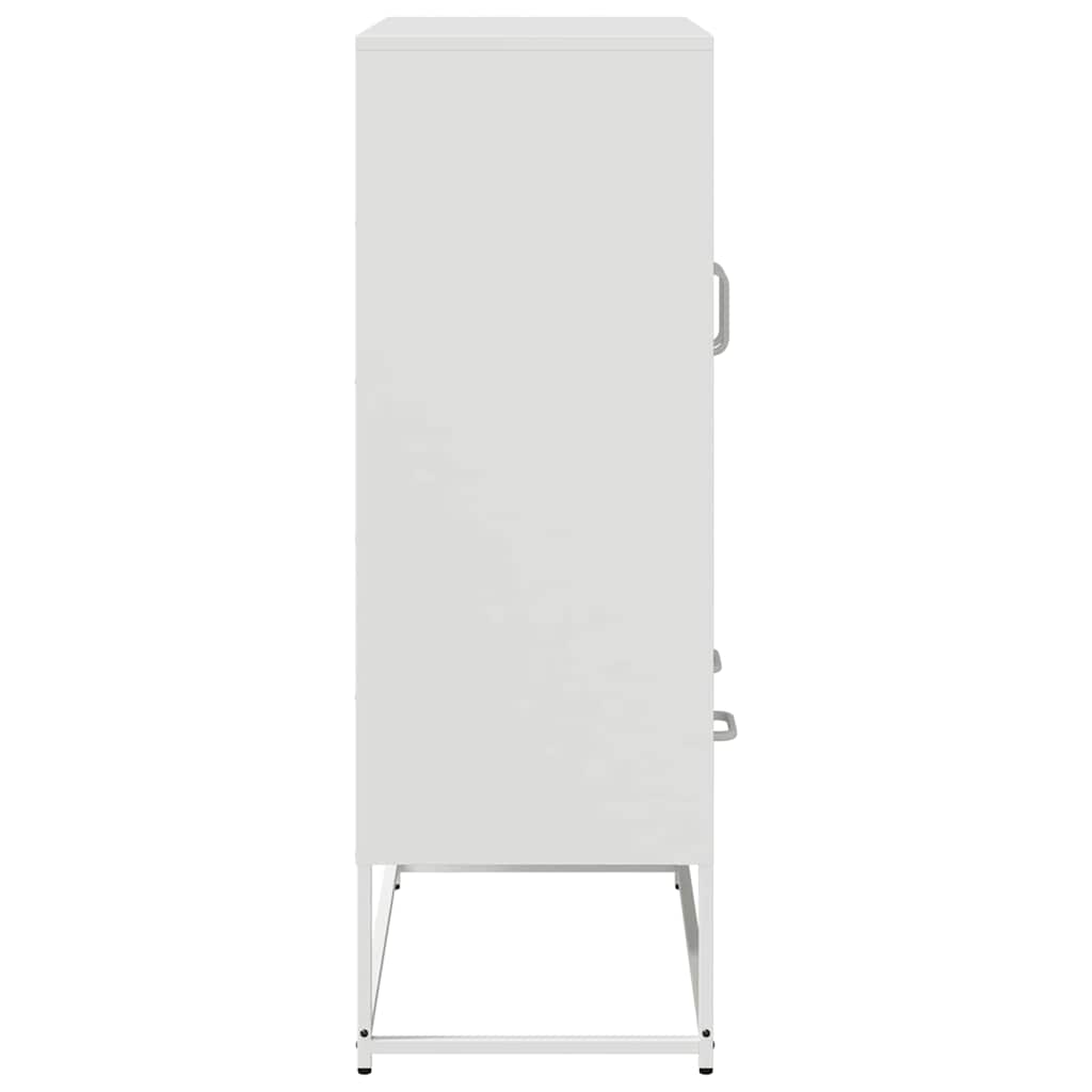 Highboard hvit 68x39x111,5 cm stål