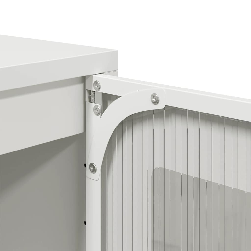 Highboard hvit 68x39x111,5 cm stål