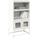 Highboard hvit 68x39x123 cm stål