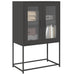 Highboard Sort 68x39x107 cm Stål