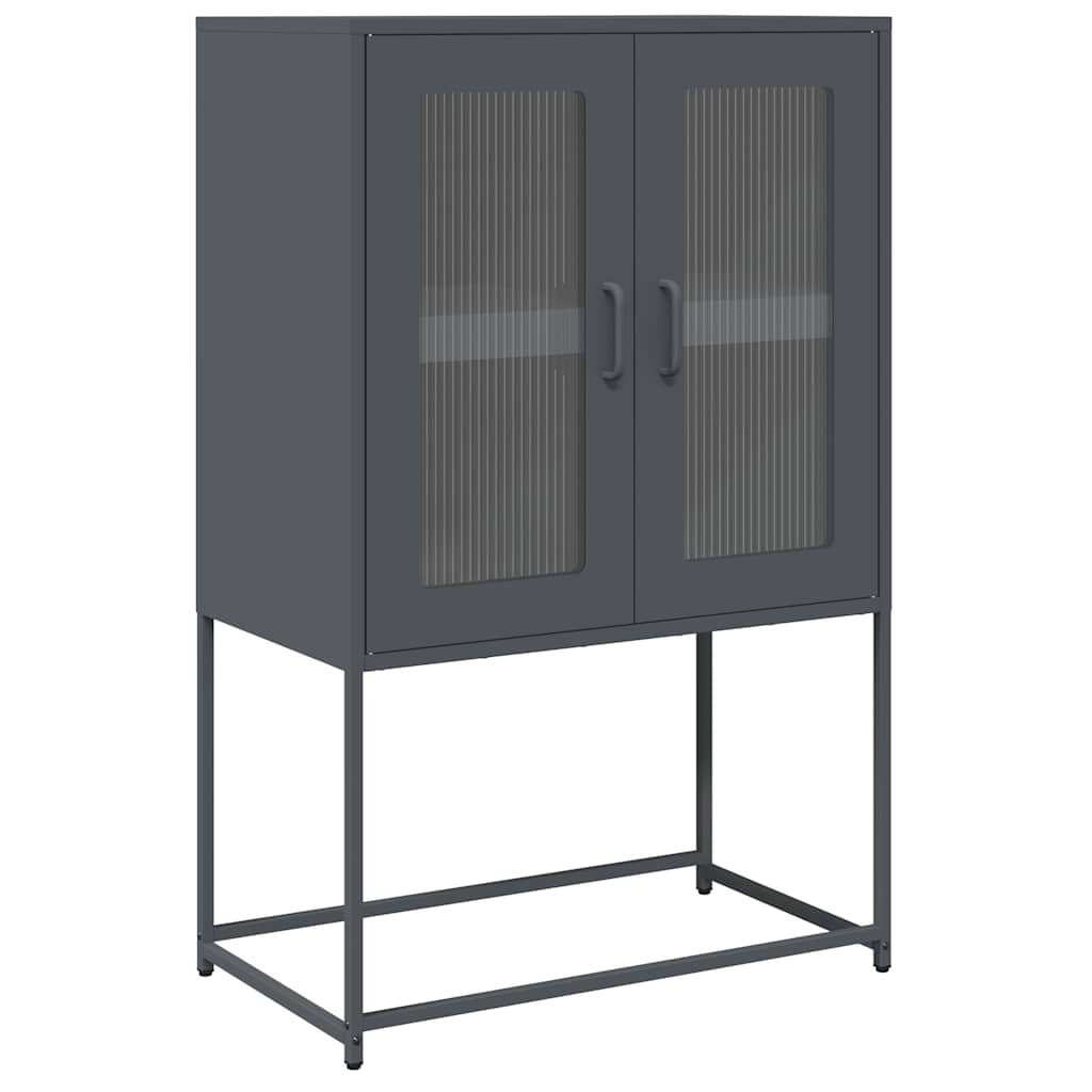 Highboard Antrasitt 68x39x107 cm Stål