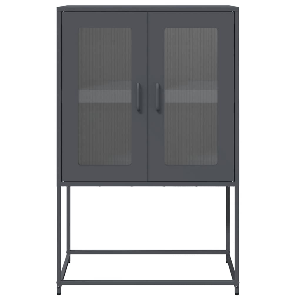 Highboard Antrasitt 68x39x107 cm Stål