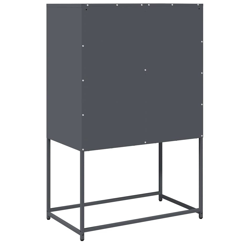 Highboard Antrasitt 68x39x107 cm Stål