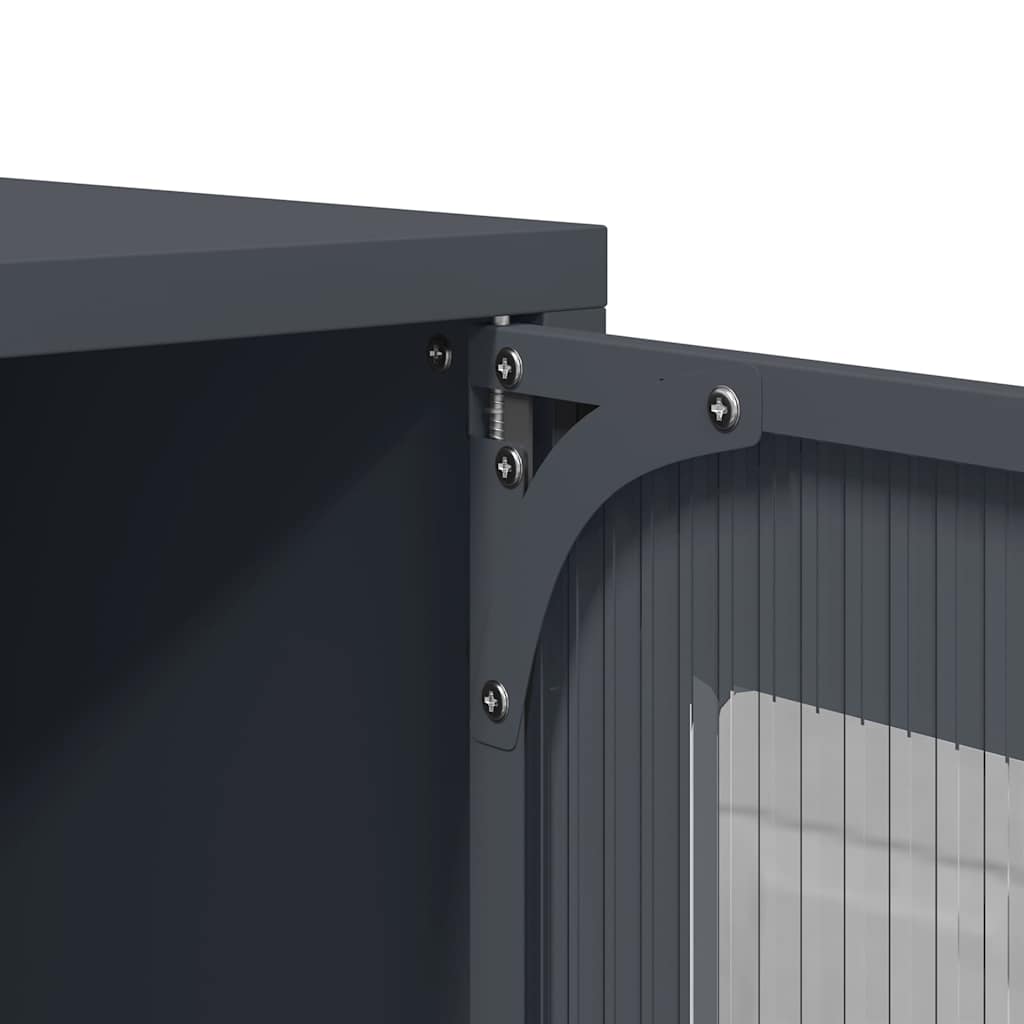 Highboard Antrasitt 68x39x107 cm Stål